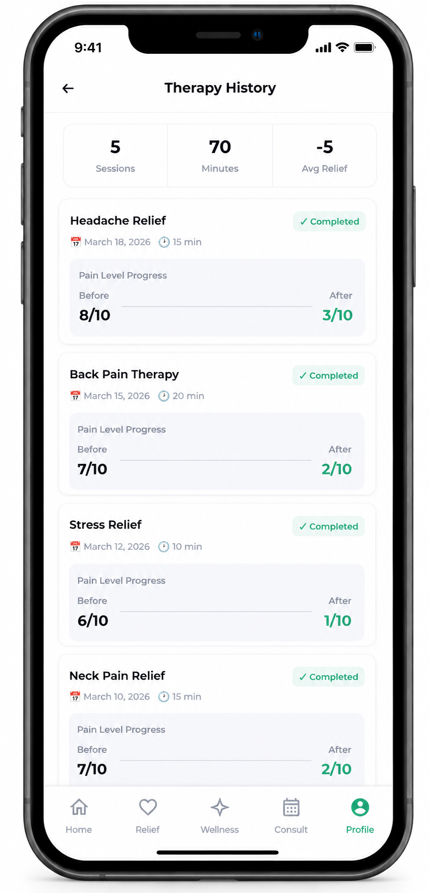 Track your wellness progress